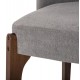 Καρέκλα "RAMMER" από ξύλο/ύφασμα σε χρώμα καρυδί/γκρι 57x55x86