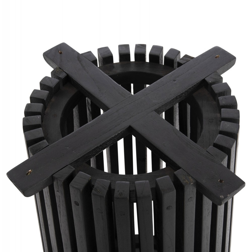 Βάση τραπεζιού "FRANTZ" από ξύλο σε χρώμα μαύρο Φ60x75,5