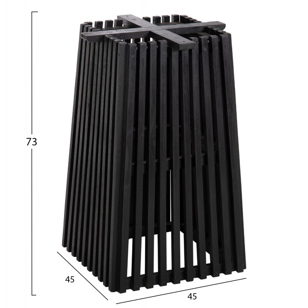 Βάση τραπεζιού "FRANTZI" από ξύλο σε χρώμα μαύρο 60x60x75