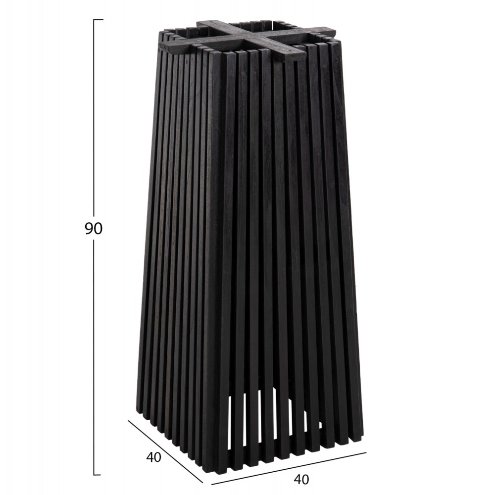 Βάση τραπεζιού "FRANTZI" από ξύλο σε χρώμα μαύρο 40x40x90