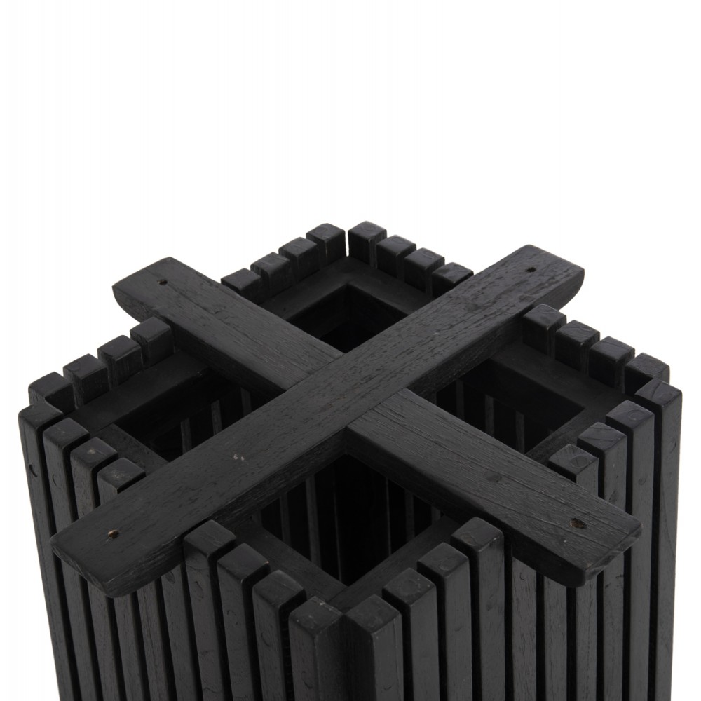 Βάση τραπεζιού "FRANTZI" από ξύλο σε χρώμα μαύρο 40x40x90