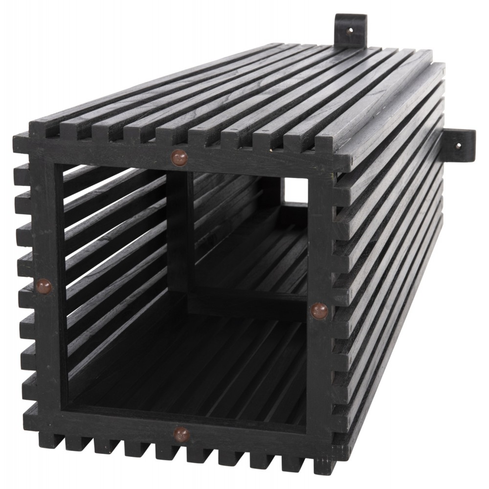 Βάση τραπεζιού "FRANTZI" από ξύλο σε χρώμα μαύρο 40x40x90