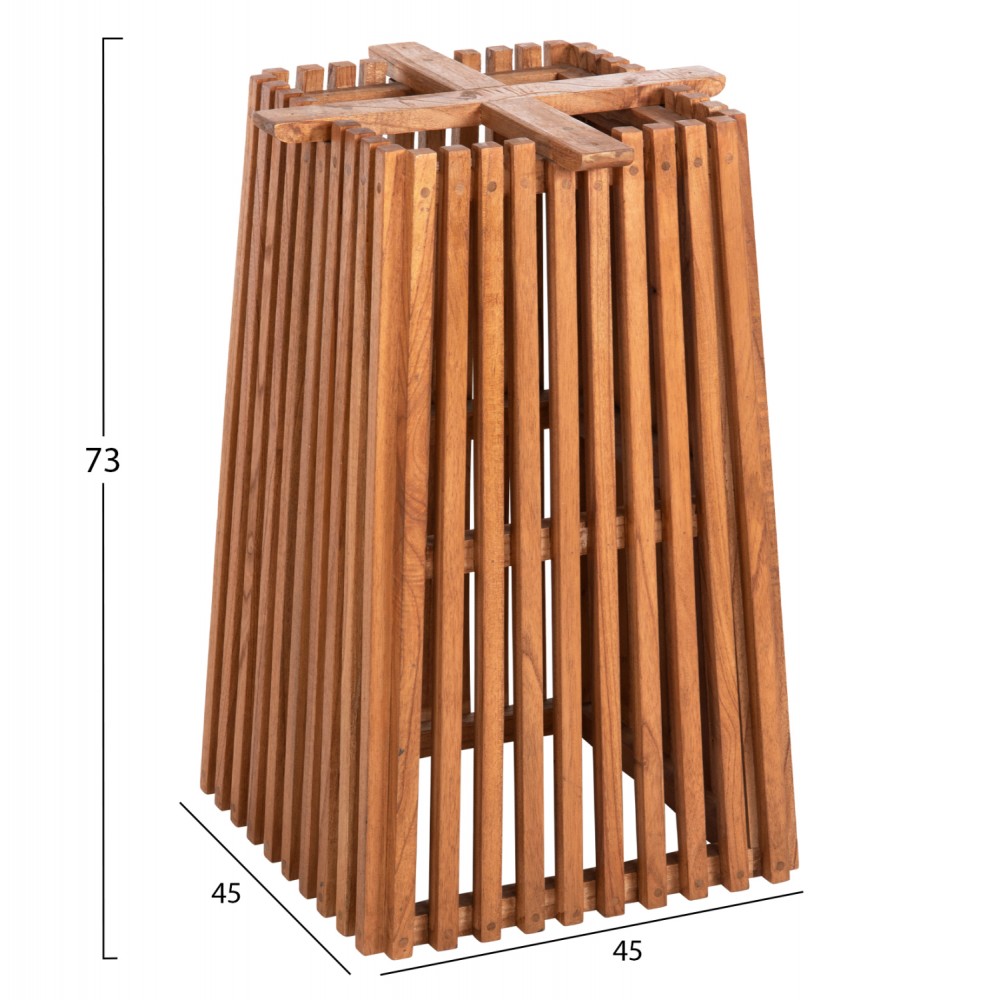 Βάση τραπεζιού "FRANTZ" από μασίφ σε χρώμα φυσικό 60x60x75