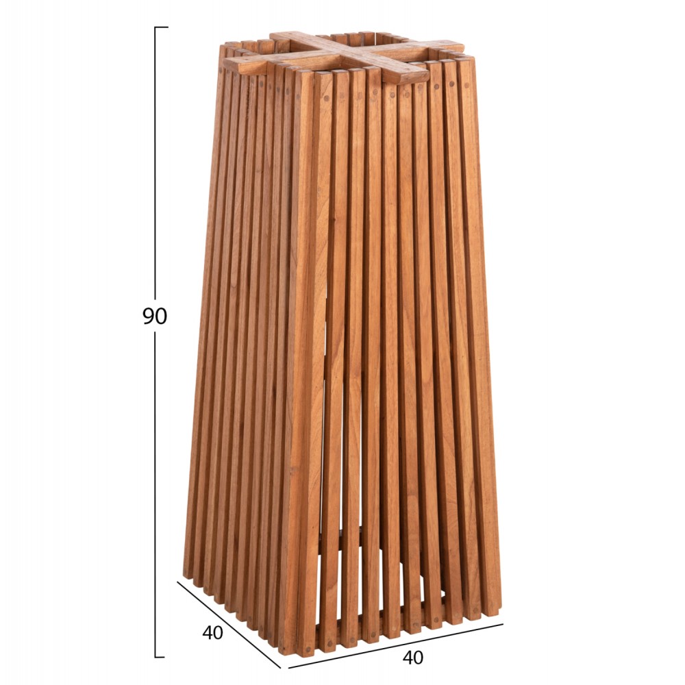 Βάση τραπεζιού "FRANTZ" από μασίφ σε χρώμα φυσικό 40x40x90