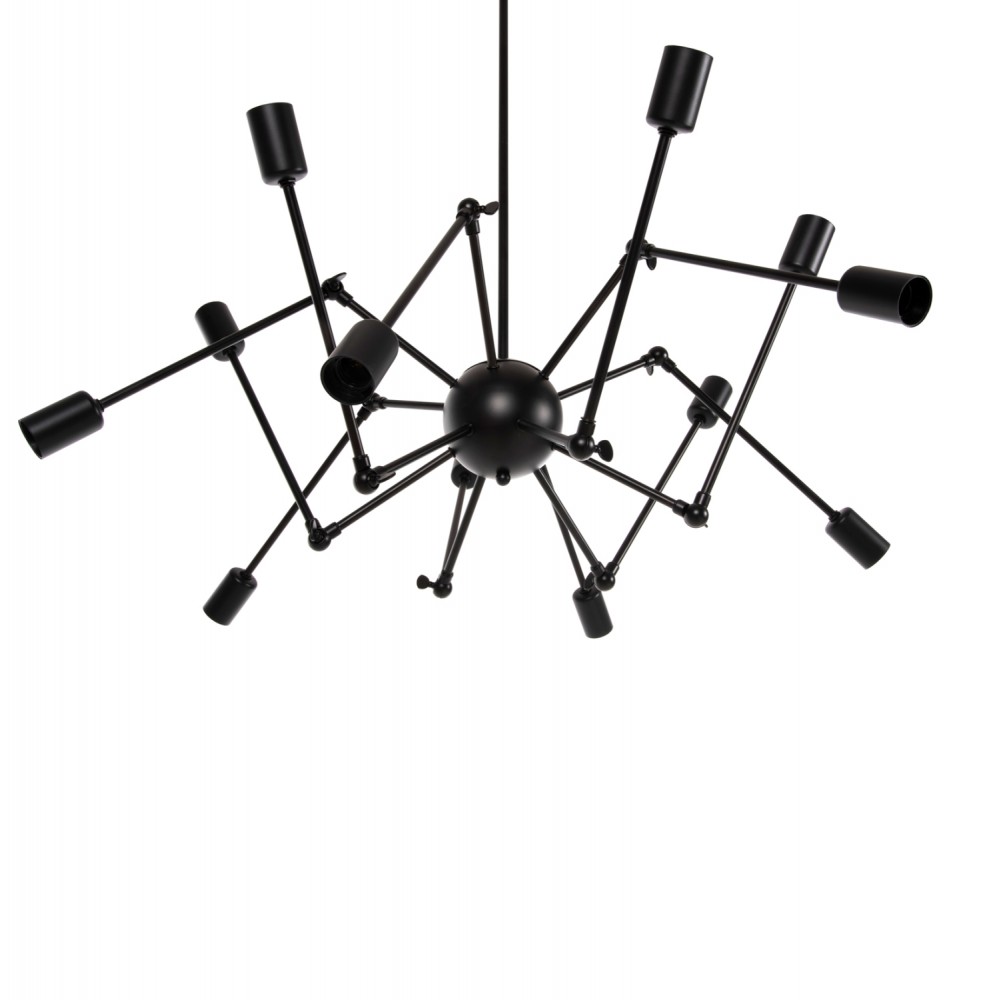 Φωτιστικό οροφής πολύφωτο από μέταλλο σε χρώμα μαύρο Φ92x120