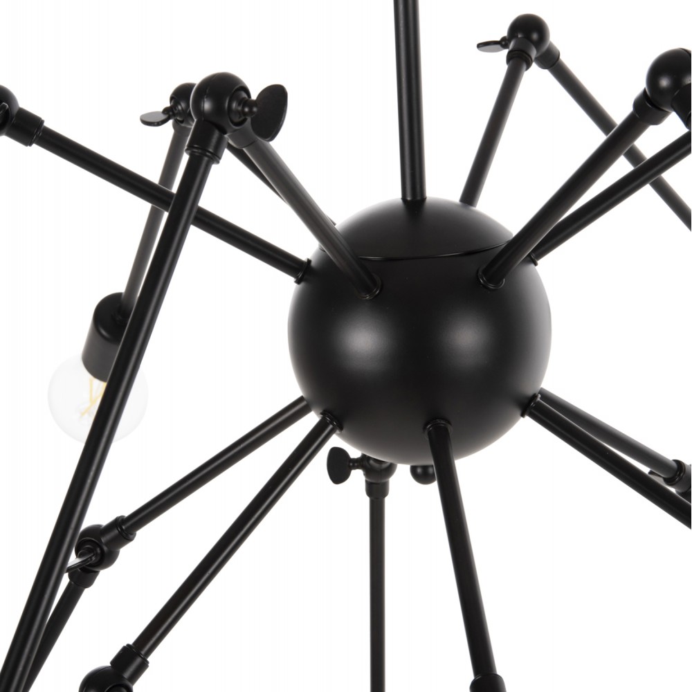 Φωτιστικό οροφής πολύφωτο από μέταλλο σε χρώμα μαύρο Φ92x120