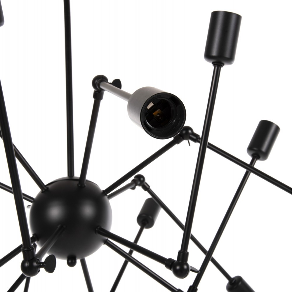 Φωτιστικό οροφής πολύφωτο από μέταλλο σε χρώμα μαύρο Φ92x120