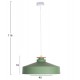 Φωτιστικό οροφής μονόφωτο από μέταλλο σε χρώμα πράσινο Φ40x116