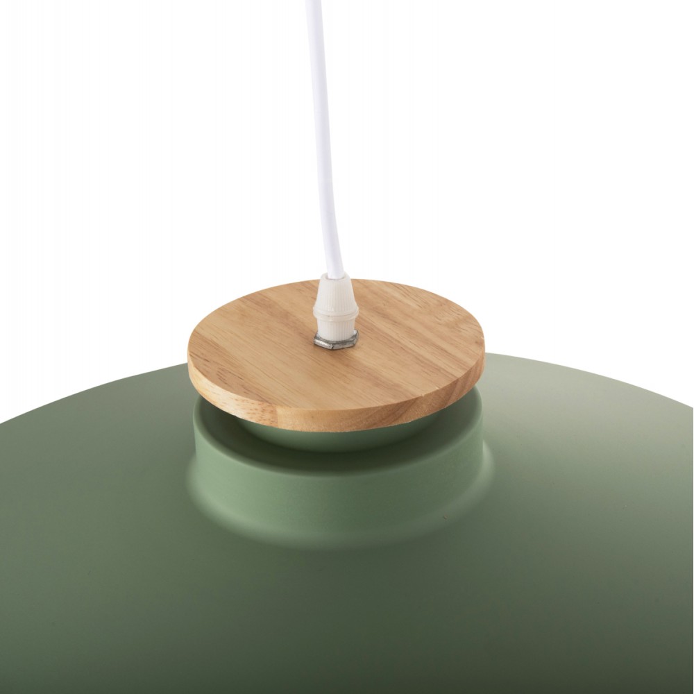 Φωτιστικό οροφής μονόφωτο από μέταλλο σε χρώμα πράσινο Φ40x116