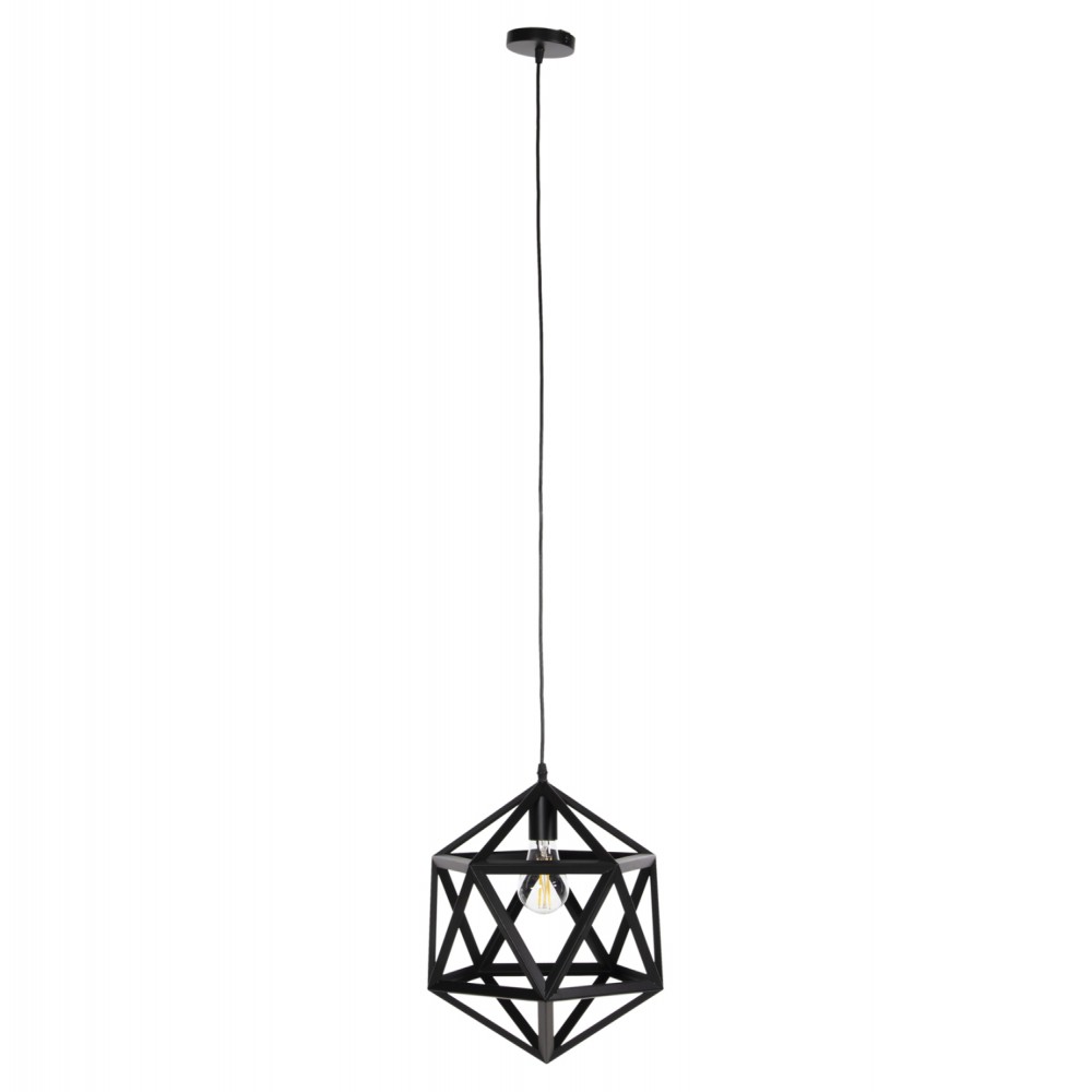 Φωτιστικό οροφής μονόφωτο από μέταλλο σε χρώμα μαύρο 30x30x35