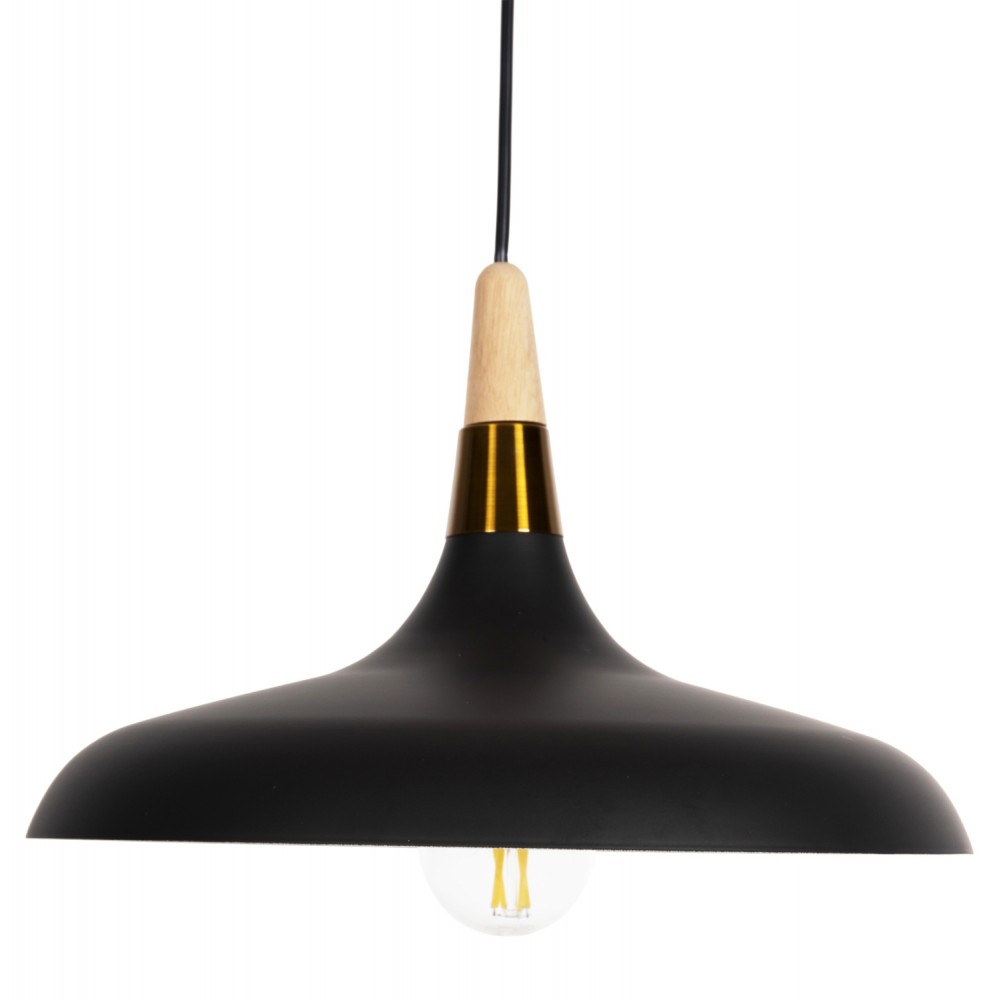 Φωτιστικό οροφής μονόφωτο από μέταλλο σε χρώμα μαύρο 35x35x112