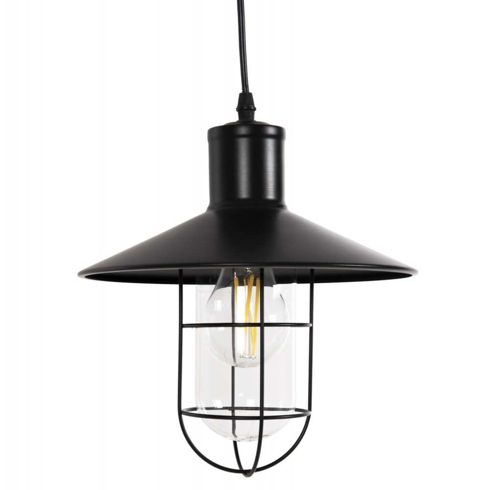 Φωτιστικό οροφής μονόφωτο από μέταλλο σε χρώμα μαύρο Φ26x125