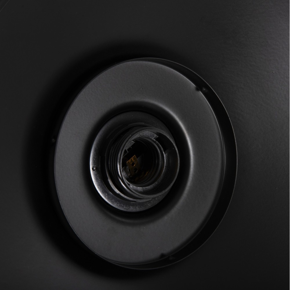 Φωτιστικό οροφής μονόφωτο από μέταλλο σε χρώμα μαύρο Φ26x125