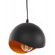 Φωτιστικό οροφής μονόφωτο από μέταλλο σε χρώμα μαύρο/πορτοκαλί Φ20x118