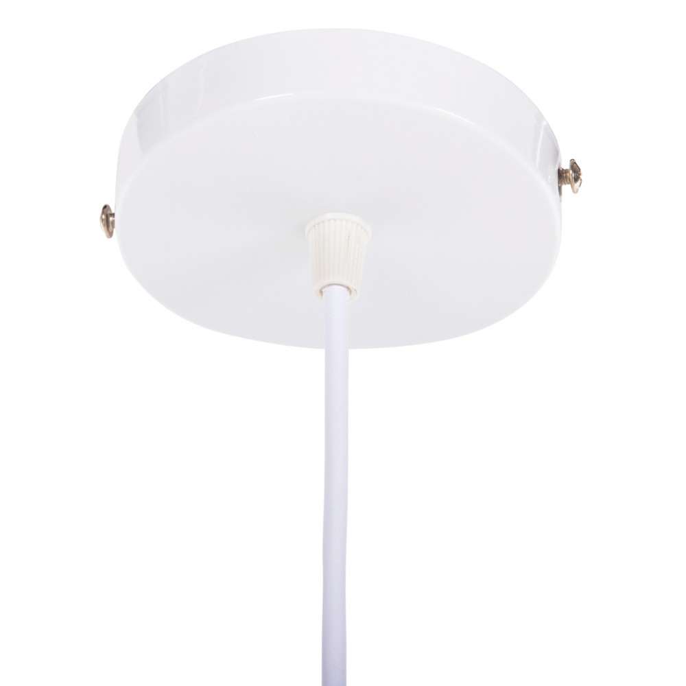 Φωτιστικό οροφής μονόφωτο από μέταλλο σε χρώμα λευκό/πορτοκαλί Φ20x118