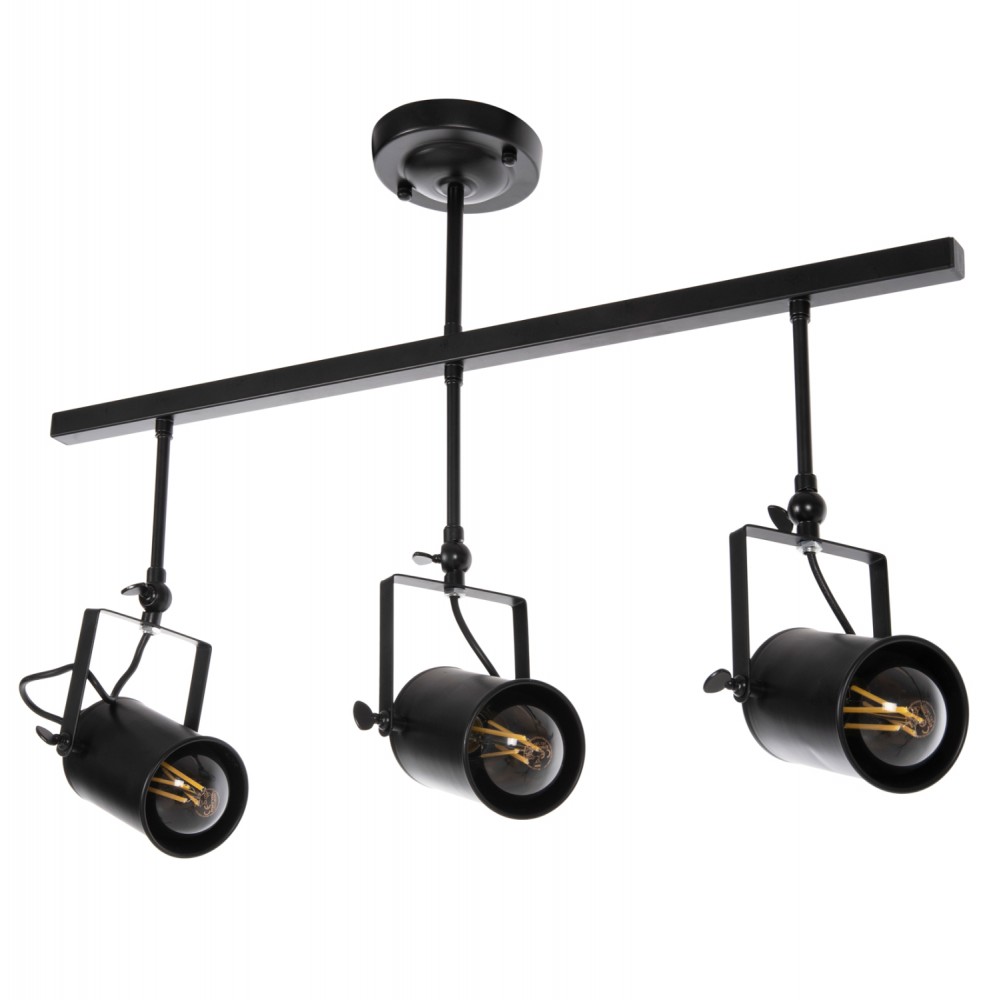 Φωτιστικό οροφής πολύφωτο από μέταλλο σε χρώμα μαύρο 70,5x14x50