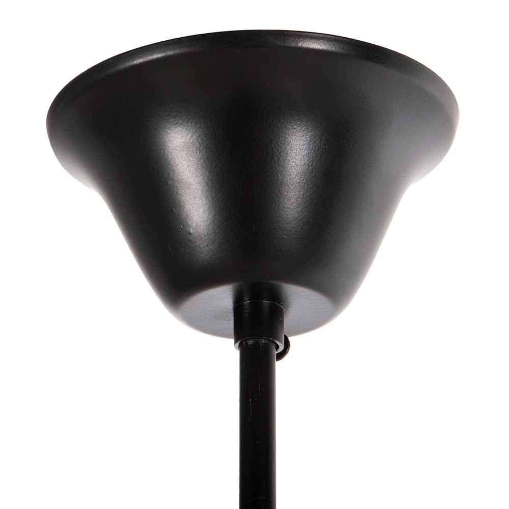 Φωτιστικό οροφής πολύφωτο από μέταλλο/σχοινί σε χρώμα μαύρο/φυσικό 84x84x121