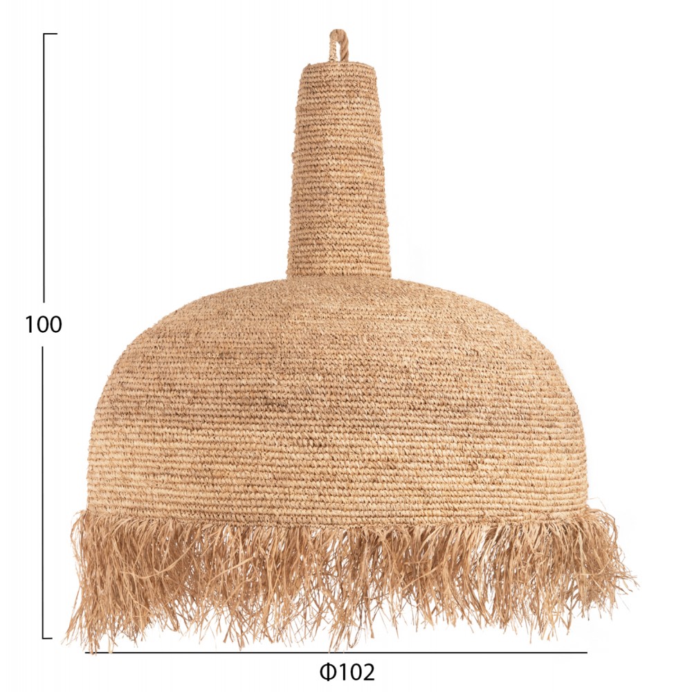 Φωτιστικό οροφής μονόφωτο σε χρώμα φυσικό Φ102x100