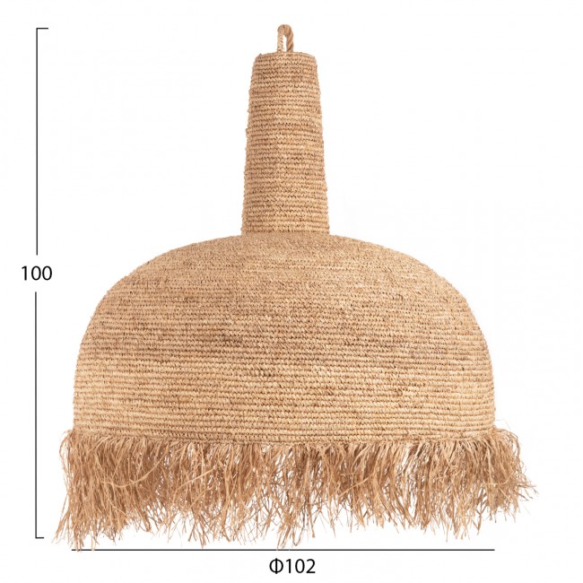 Φωτιστικό οροφής μονόφωτο σε χρώμα φυσικό Φ102x100