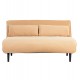Καναπές κρεβάτι "ASMA" διθέσιος από βελούδο σε χρώμα μπέζ 142x96x74