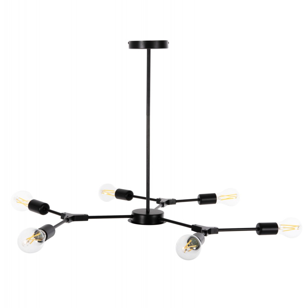 Φωτιστικό οροφής πολύφωτο από μέταλλο σε χρώμα μαύρο 75x75x75