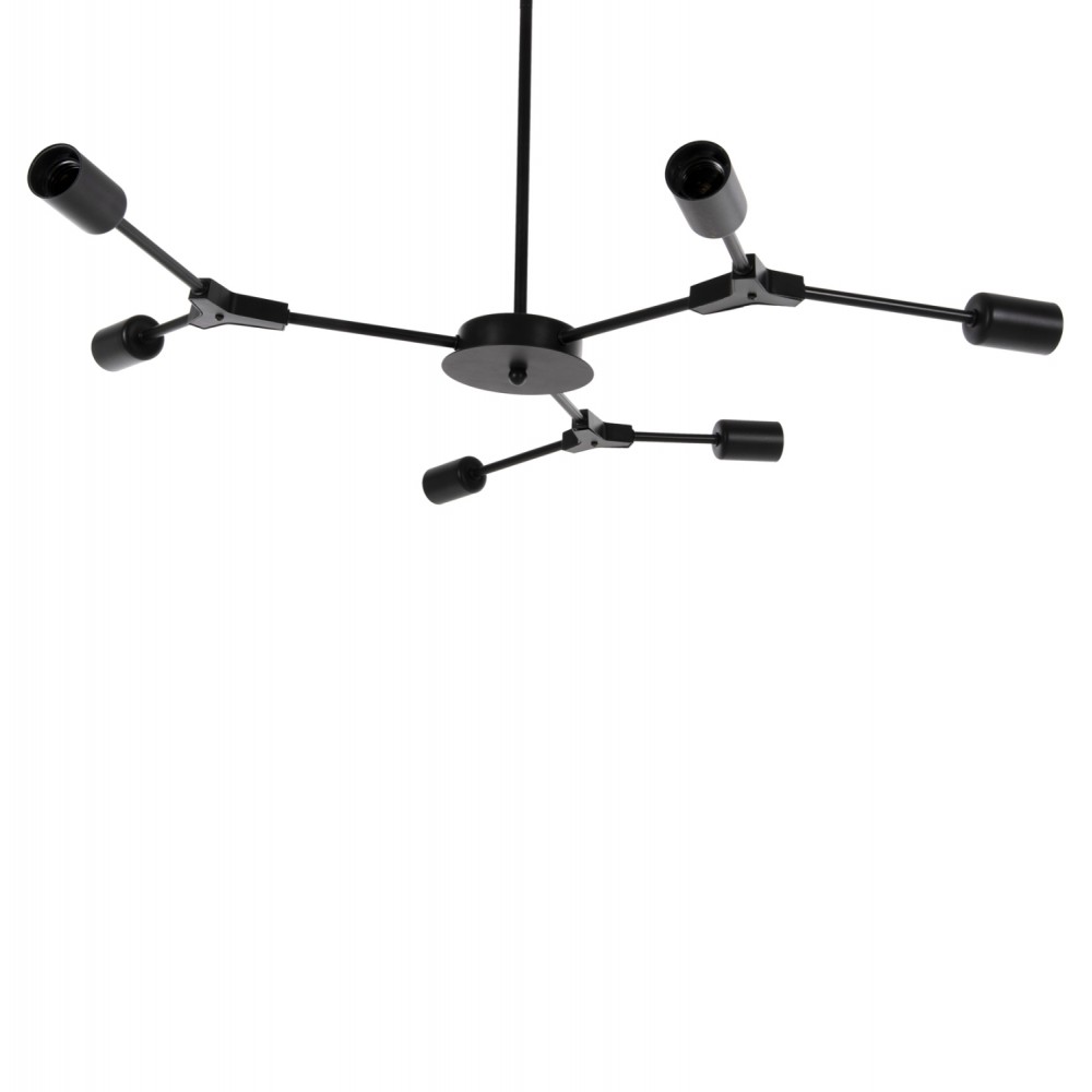 Φωτιστικό οροφής πολύφωτο από μέταλλο σε χρώμα μαύρο 75x75x75