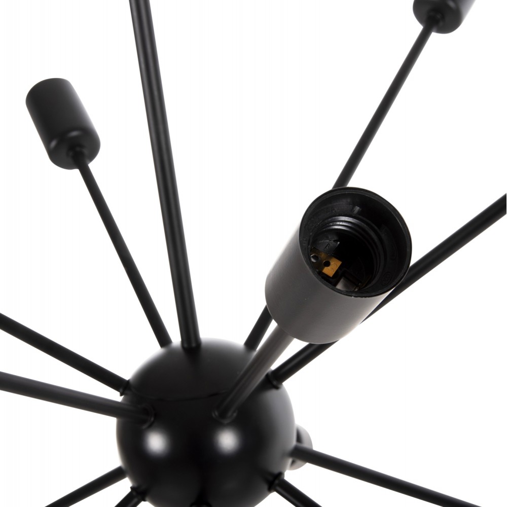 Φωτιστικό οροφής πολύφωτο από μέταλλο σε χρώμα μαύρο Φ85x115