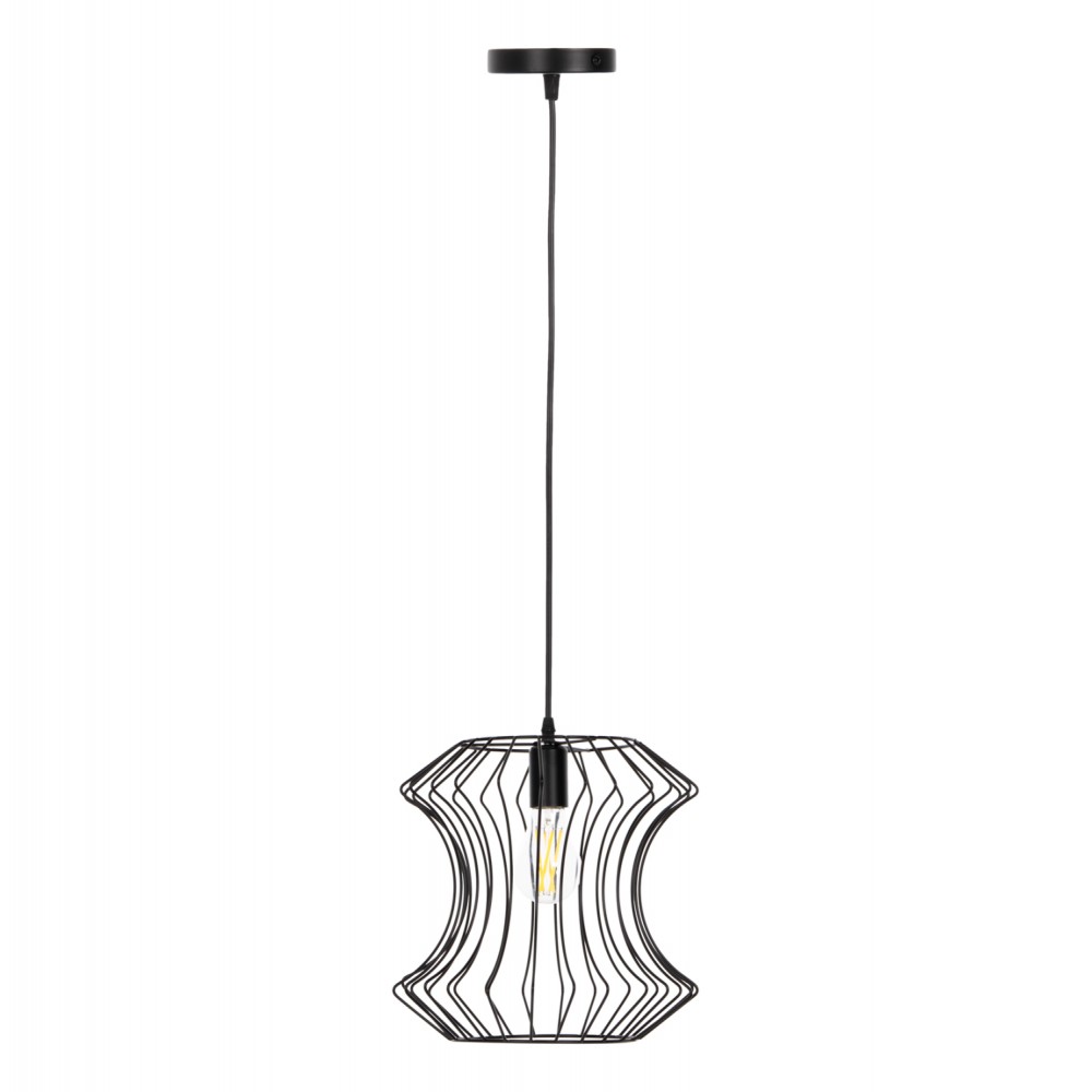 Φωτιστικό οροφής από μέταλλο σε χρώμα μαύρο Φ30x126