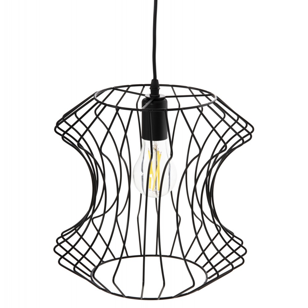 Φωτιστικό οροφής από μέταλλο σε χρώμα μαύρο Φ30x126