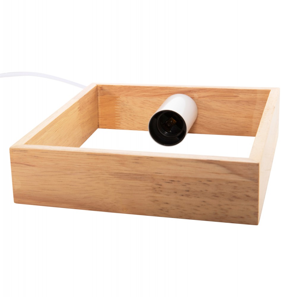 Φωτιστικό οροφής πολύφωτο από μέταλλο/ξύλο σε χρώμα λευκό/φυσικό 26x5x22,5