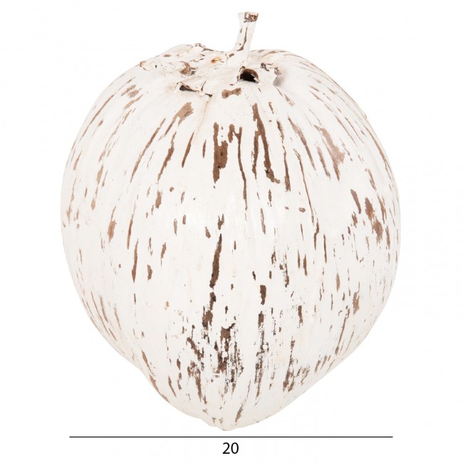 Διακοσμητικό επιτραπέζιο "ΚΑΡΥΔΑ" σε χρώμα λευκό 20x20x20