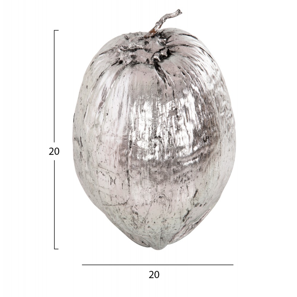 Διακοσμητικό επιτραπέζιο "ΚΑΡΥΔΑ" σε χρώμα ασημί 20x20x20