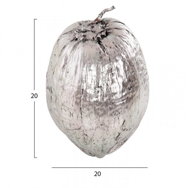 Διακοσμητικό επιτραπέζιο "ΚΑΡΥΔΑ" σε χρώμα ασημί 20x20x20