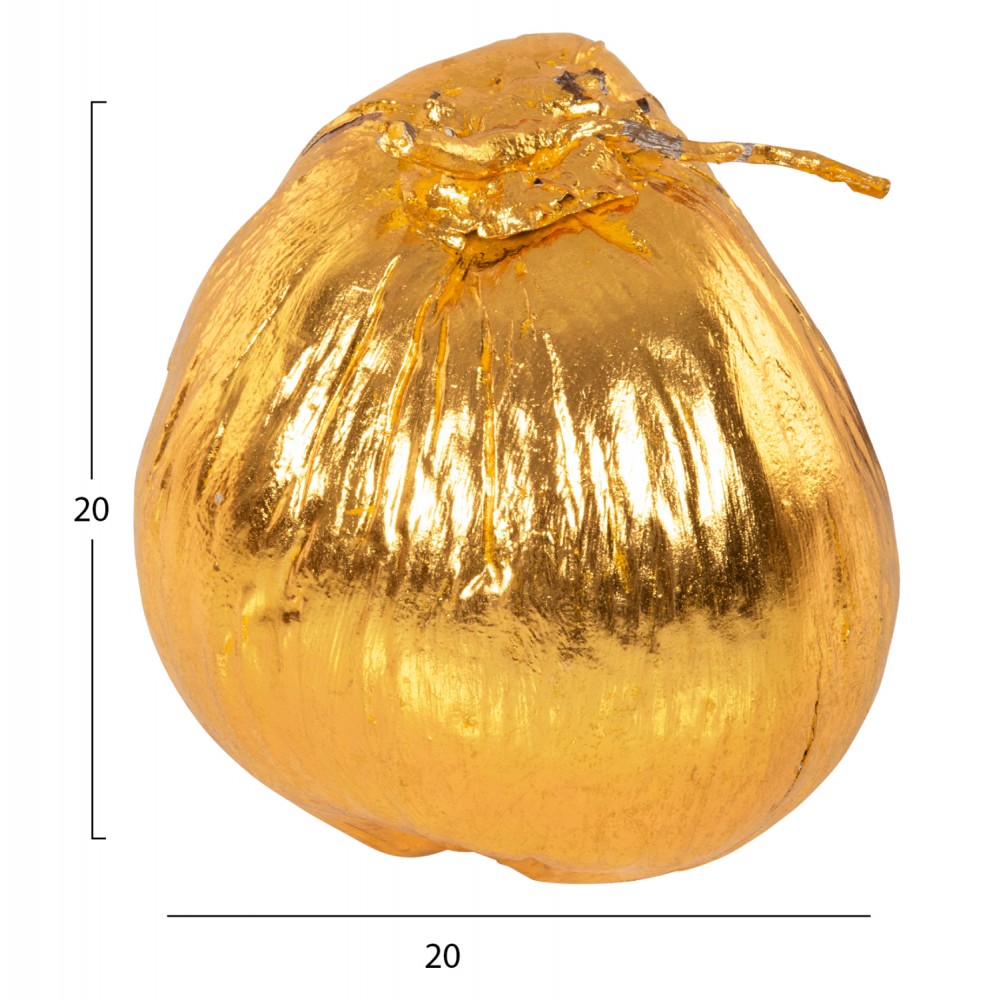 Διακοσμητικό επιτραπέζιο "ΚΑΡΥΔΑ" σε χρώμα χρυσό 20x20x20