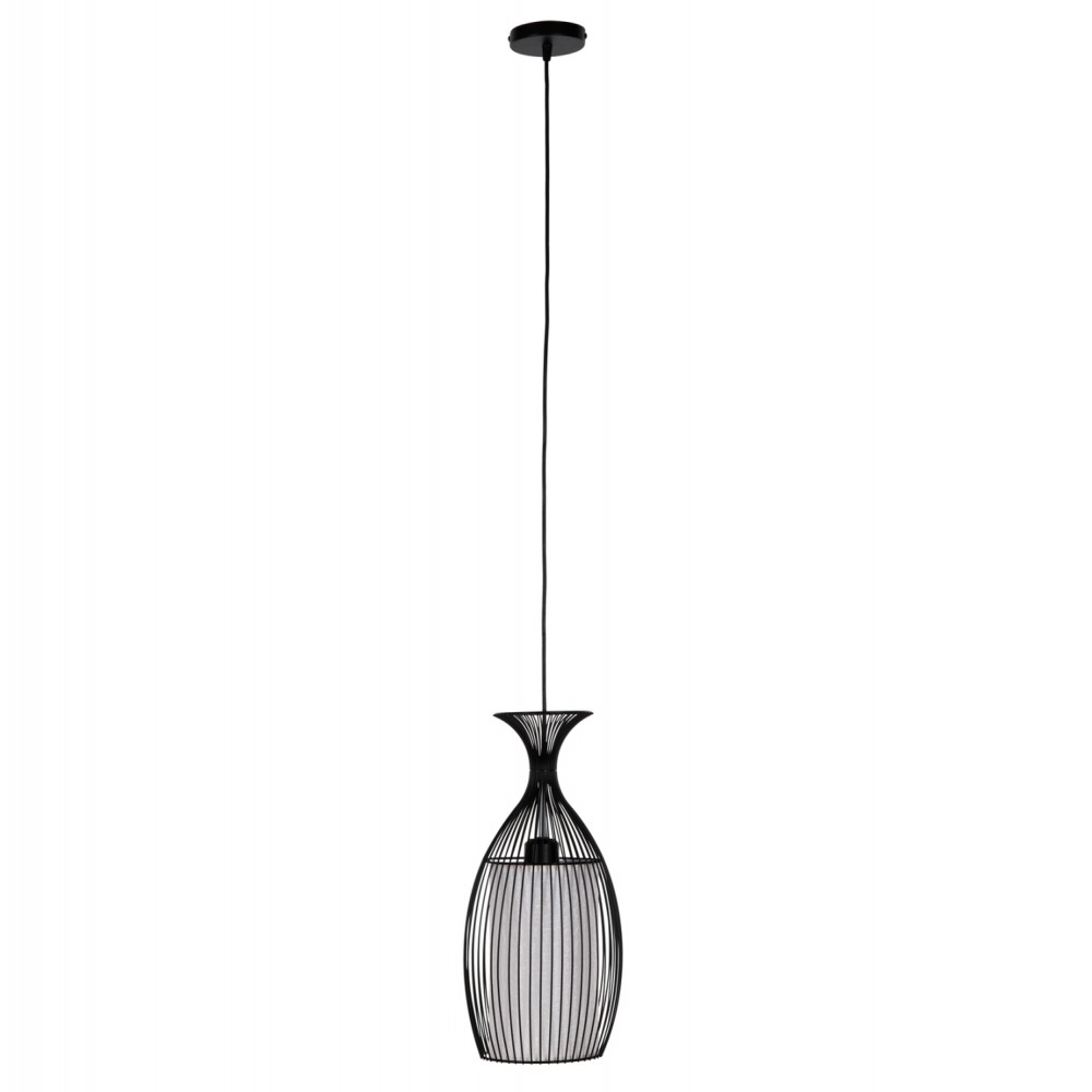 Φωτιστικό οροφής μονόφωτο από μέταλλο σε χρώμα μαύρο 20x20x131