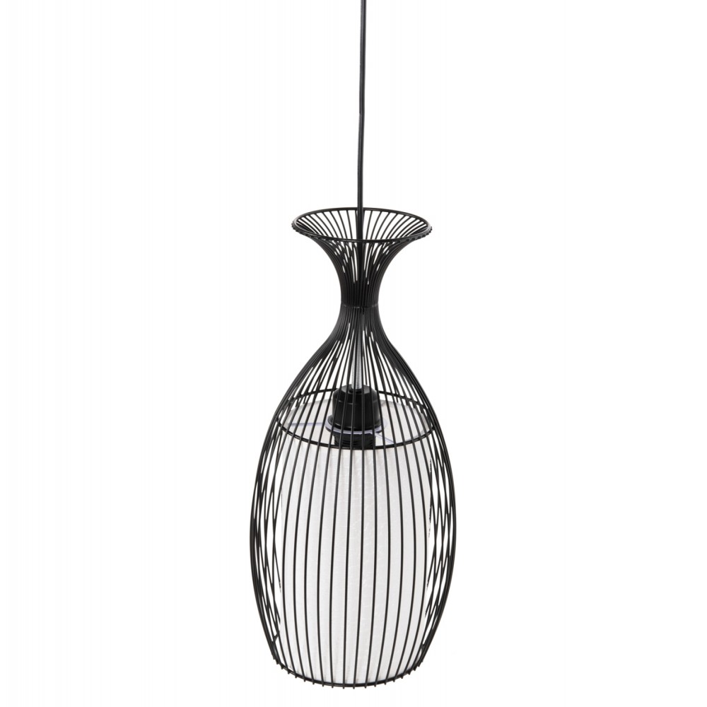 Φωτιστικό οροφής μονόφωτο από μέταλλο σε χρώμα μαύρο 20x20x131