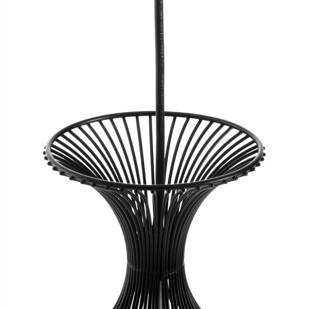 Φωτιστικό οροφής μονόφωτο από μέταλλο σε χρώμα μαύρο 20x20x131