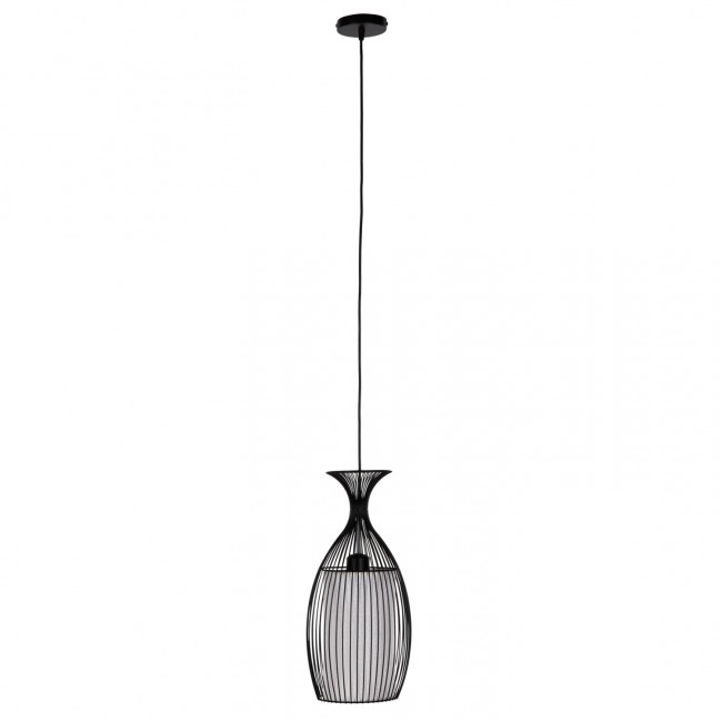 Φωτιστικό οροφής μονόφωτο από μέταλλο σε χρώμα μαύρο 20x20x131