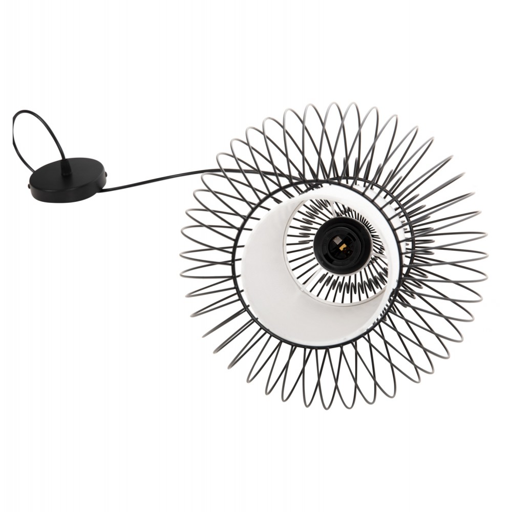 Φωτιστικό οροφής μονόφωτο από μέταλλο σε χρώμα μαύρο 26x26x125