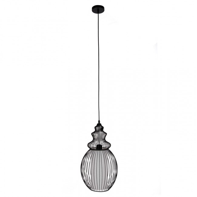 Φωτιστικό οροφής μονόφωτο από μέταλλο σε χρώμα μαύρο 26x26x125