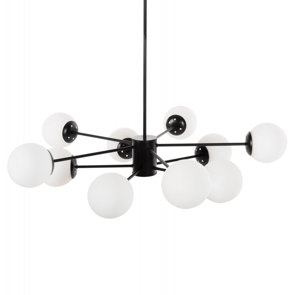 Φωτιστικό οροφής πολύφωτο από μέταλλο σε χρώμα μαύρο Φ90x97,5