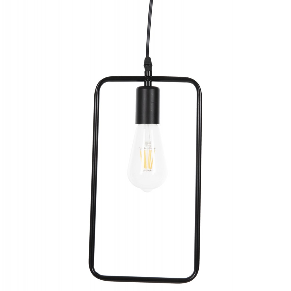 Φωτιστικό οροφής μονόφωτο από μέταλλο σε χρώμα μαύρο 17,5x133