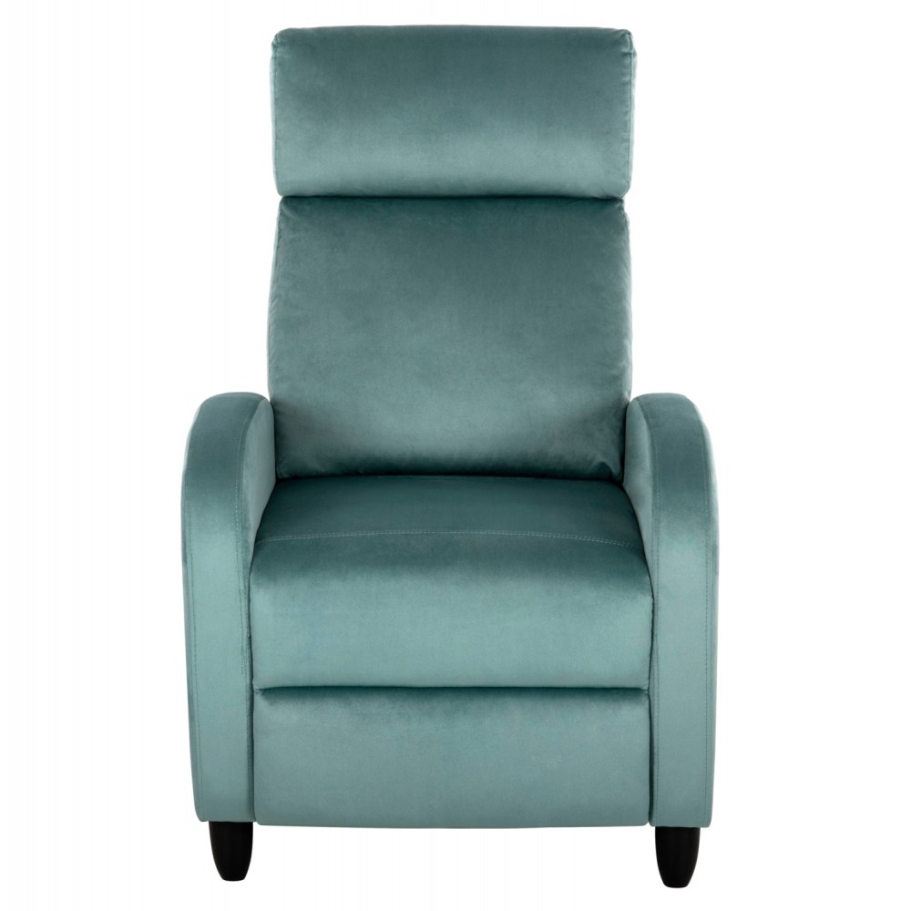 Πολυθρόνα "RELAX HIBER" από βελούδο σε χρώμα φυστική 67,5x90x104