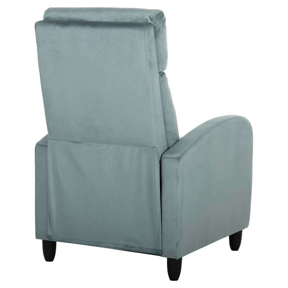 Πολυθρόνα "RELAX HIBER" από βελούδο σε χρώμα φυστική 67,5x90x104