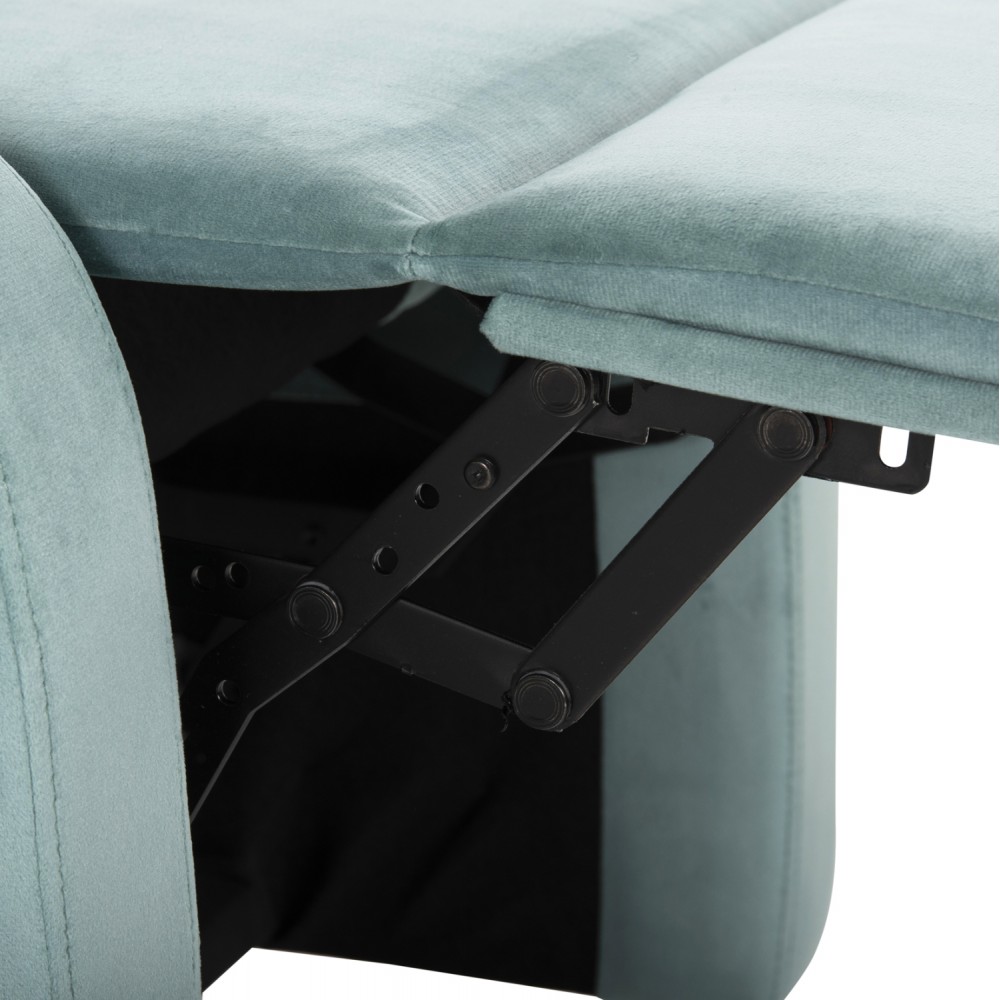 Πολυθρόνα "RELAX HIBER" από βελούδο σε χρώμα φυστική 67,5x90x104