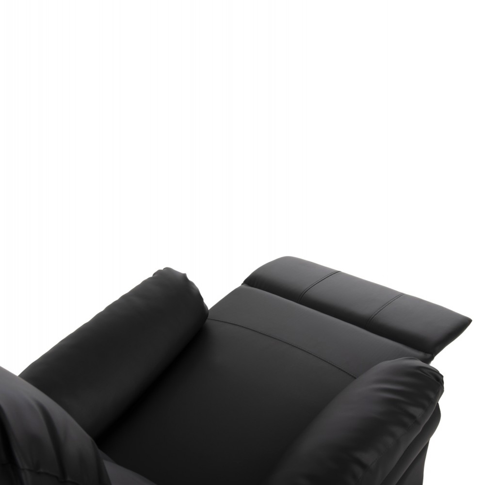Πολυθρόνα μασαζ "HAPPER" από PU σε χρώμα μαύρο 76x94x102