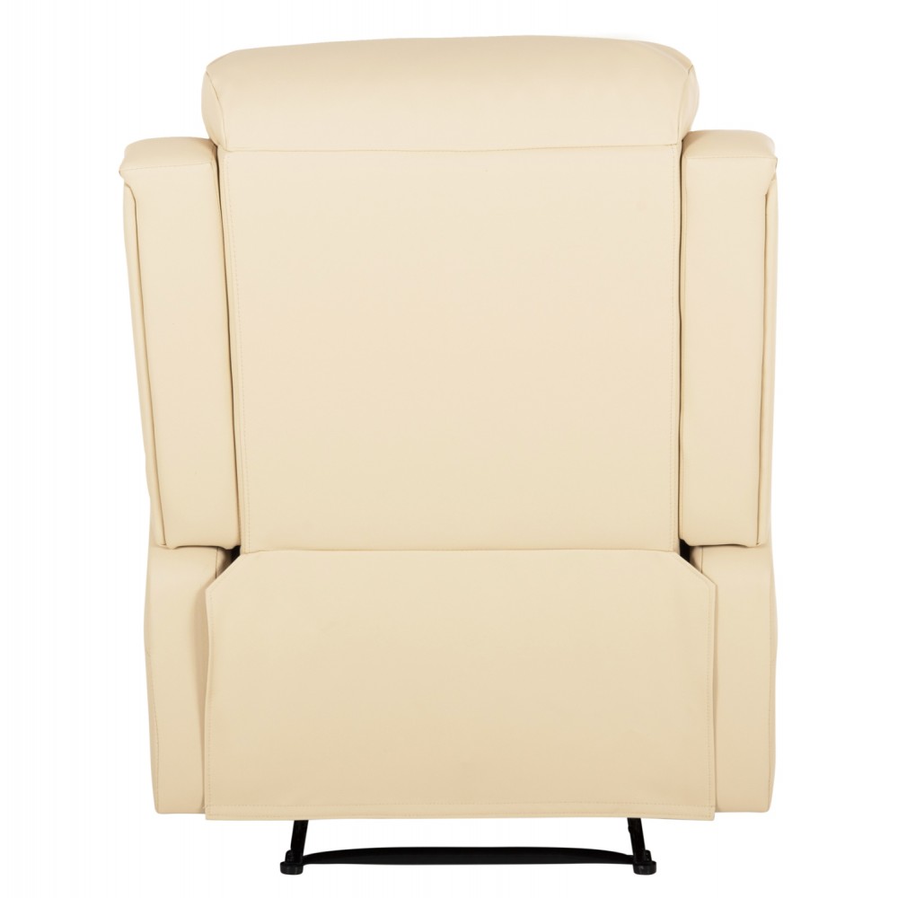 Πολυθρόνα μασαζ "HAPPER" από PU σε χρώμα εκρού 76x94x102