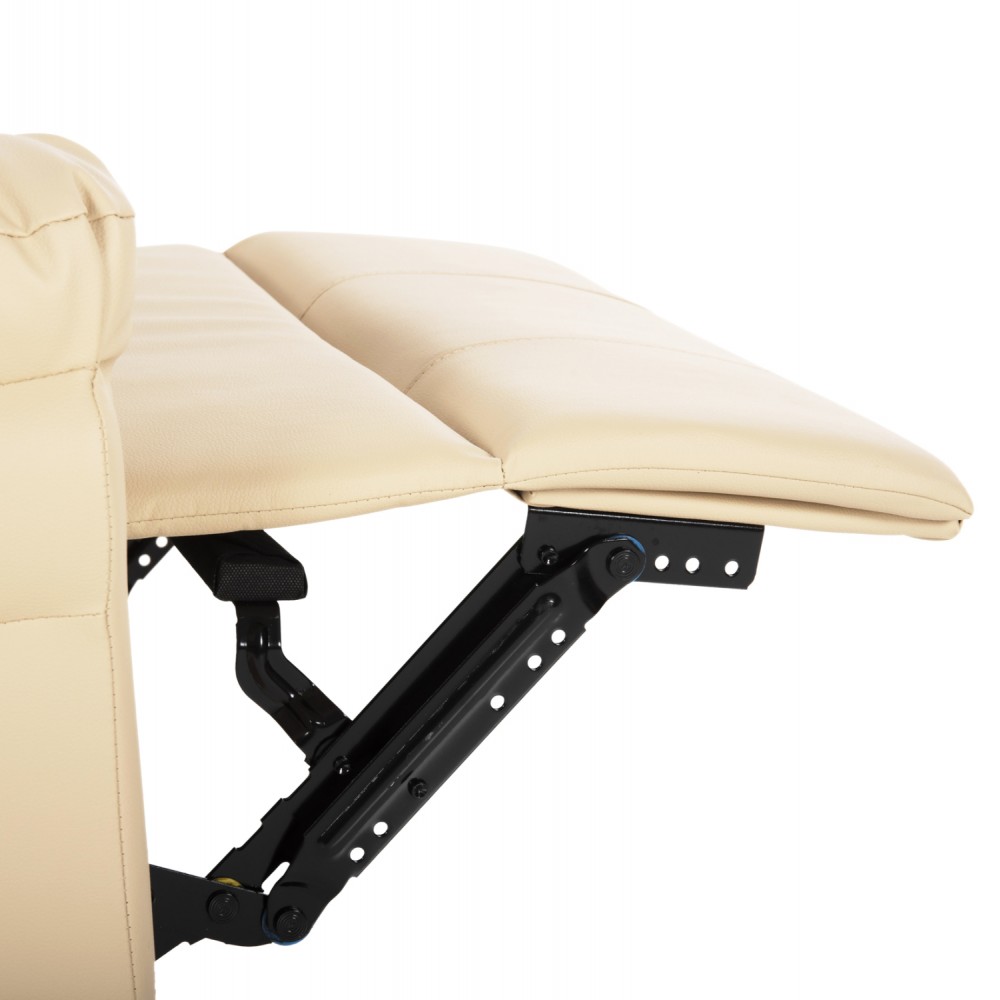 Πολυθρόνα μασαζ "HAPPER" από PU σε χρώμα εκρού 76x94x102