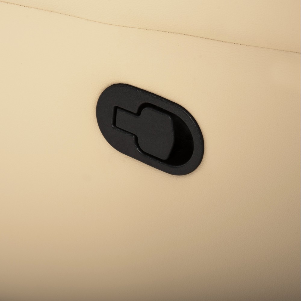 Πολυθρόνα μασαζ "HAPPER" από PU σε χρώμα εκρού 76x94x102