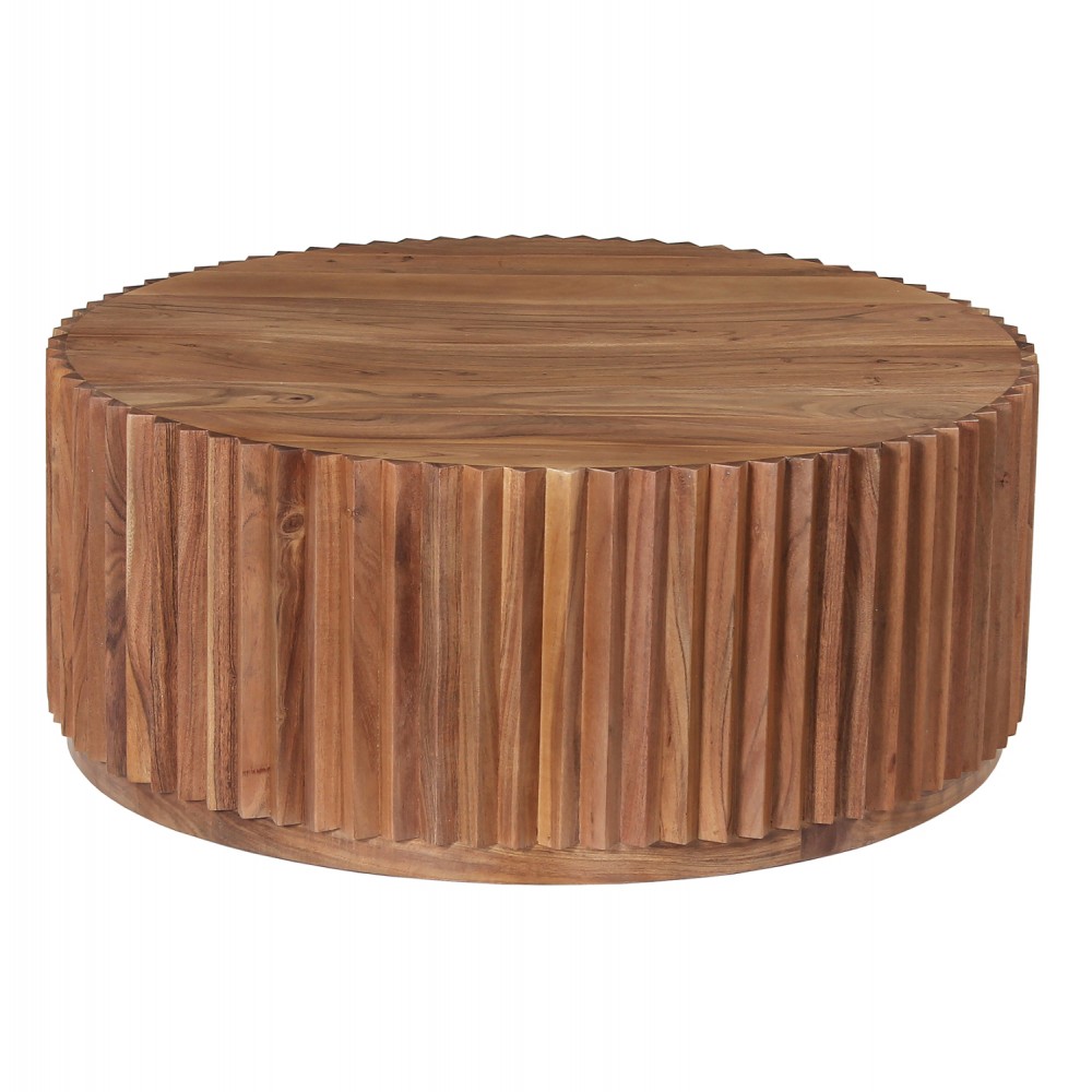 Τραπέζι σαλονιού "SEDGE" σε χρώμα φυσικό Φ90Χ38